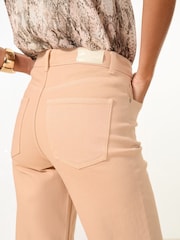 Lipsy Apricot Pink Mid Rise Wide Leg Jeans - Image 3 of 5