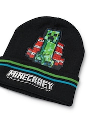 Vanilla Underground Black Boys Minecraft Hat & Gloves Set - Image 4 of 6
