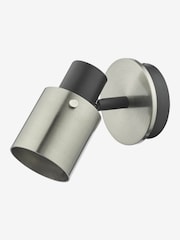 Dar Lighting Brushed Nickel Matt Black Ryan Single Spotlight - Image 3 of 3