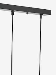Dar Lighting Matt Black Polished Chrome Dax 3 Light Bar Pendant Light - Image 6 of 6