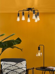 Dar Lighting Matt Black Dena 6 Light Semi Flush Ceiling Light - Image 2 of 6