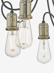 Dar Lighting Antique Brass Alzbet 5 Light Semi Flush Ceiling Light - Image 4 of 5