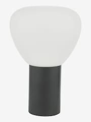 Dar Lighting Opal Glass Matt Black Zorah Touch Table Lamp - Image 4 of 5