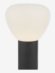 Dar Lighting Opal Glass Matt Black Zorah Touch Table Lamp - Image 5 of 5