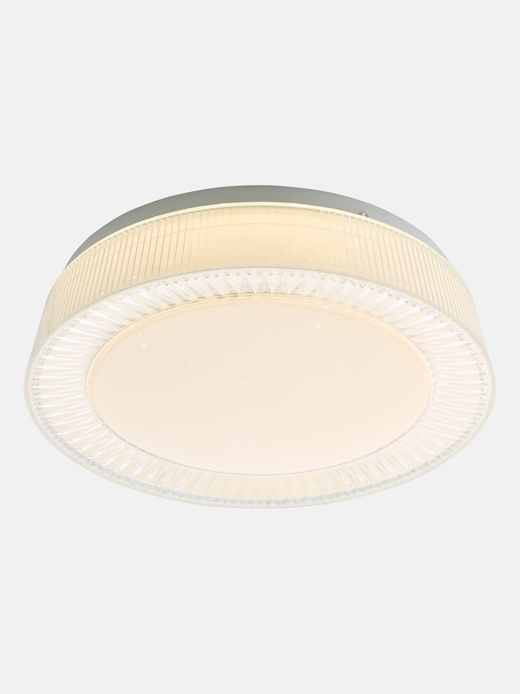 Dar Lighting White Udell Flush Ceiling Light - Image 2 of 4
