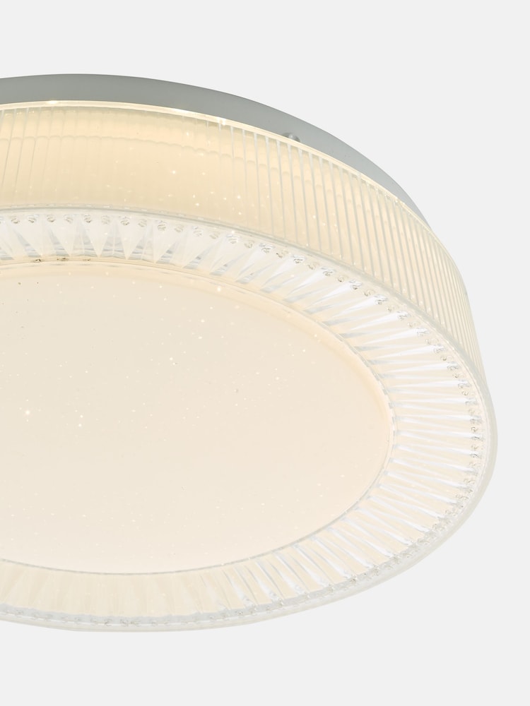Dar Lighting White Udell Flush Ceiling Light - Image 4 of 4