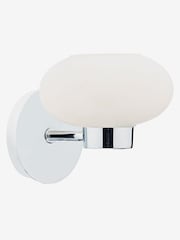 Dar Lighting Polished Chrome Opal Glass System Wall Light - Image 2 of 3
