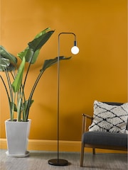 Dar Lighting Matt Black Dena Floor Lamp - Image 1 of 8