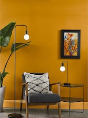 Dar Lighting Matt Black Dena Floor Lamp - Image 2 of 8