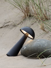 Dar Lighting Matt Black Lyle Rechargeable Outdoor USB Table Lamp - Image 1 of 5
