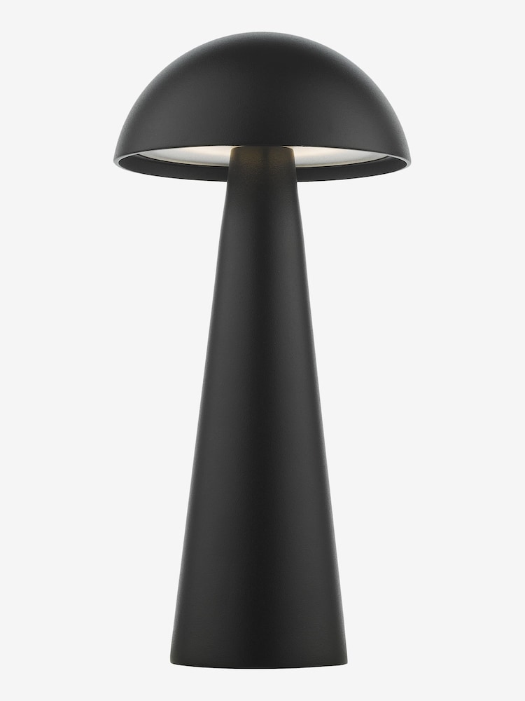 Dar Lighting Matt Black Lyle Rechargeable Outdoor USB Table Lamp - Image 2 of 5