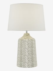 Dar Lighting Grey Ceramic Polished Chrome Vondra Table Lamp - Image 2 of 3
