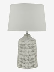 Dar Lighting Grey Ceramic Polished Chrome Vondra Table Lamp - Image 3 of 3