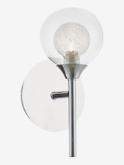 Dar Lighting Polished Chrome Glass Zeke Wall Light - Image 2 of 4