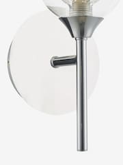 Dar Lighting Polished Chrome Glass Zeke Wall Light - Image 3 of 4