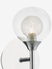 Dar Lighting Polished Chrome Glass Zeke Wall Light - Image 4 of 4