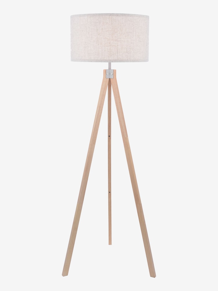 Dar Lighting Natural Wood Armitage Floor Lamp - Image 1 of 4