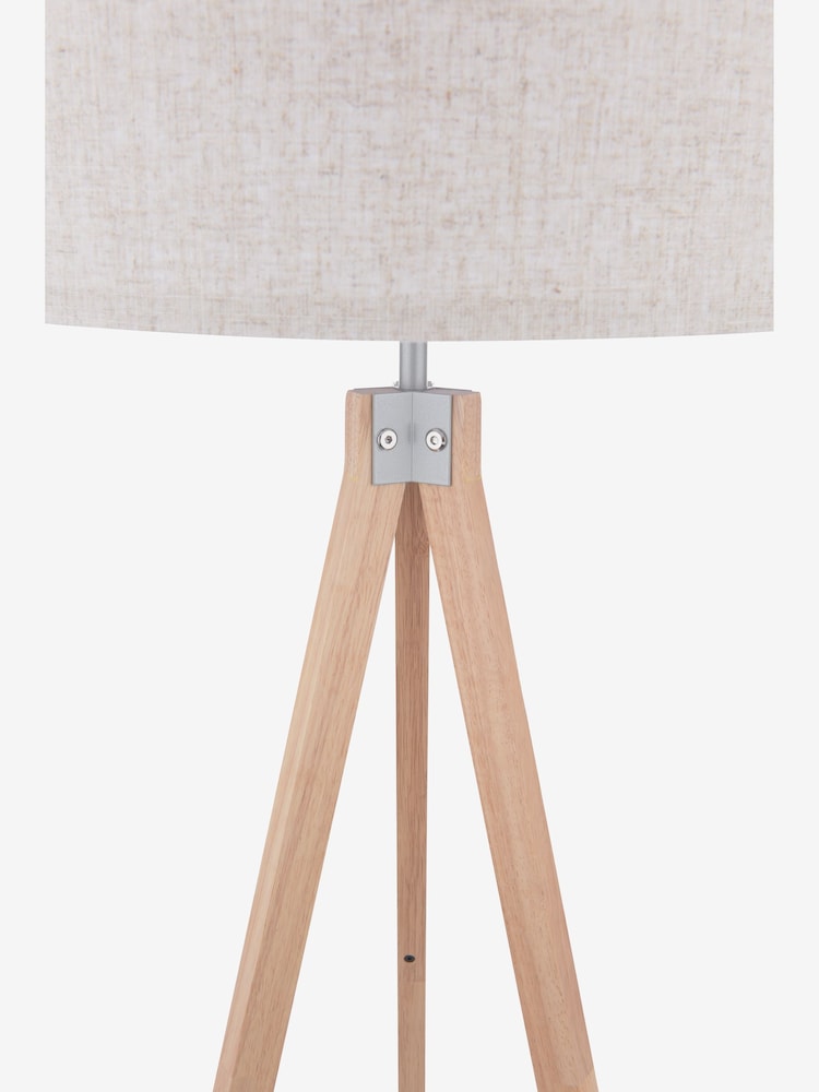 Dar Lighting Natural Wood Armitage Floor Lamp - Image 4 of 4