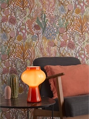 Dar Lighting Orange Art Glass Chrissy Table Lamp - Image 1 of 7