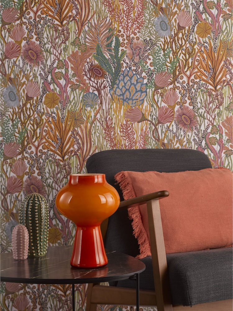 Dar Lighting Orange Art Glass Chrissy Table Lamp - Image 2 of 7