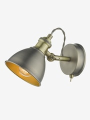 Dar Lighting Antique Chrome Antique Brass Governor Single Spotlight - Image 3 of 6