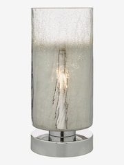 Dar Lighting Crackle Glass Polished Chrome Deena Touch Table Lamp - Image 1 of 2