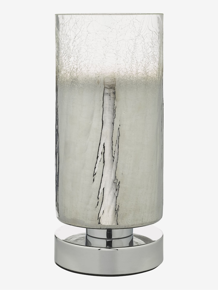 Dar Lighting Crackle Glass Polished Chrome Deena Touch Table Lamp - Image 2 of 2
