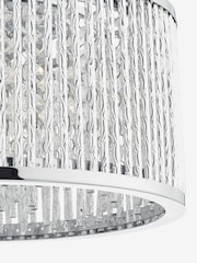 Dar Lighting Polished Chrome Clear Nantes 3 Light Flush Ceiling Light - Image 3 of 4