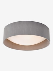 Dar Lighting Grey  White Frosted Acrylic Nysa 2 Light Flush Ceiling Light - Image 1 of 3
