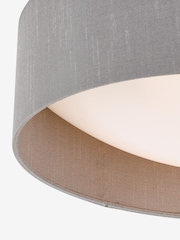 Dar Lighting Grey  White Frosted Acrylic Nysa 2 Light Flush Ceiling Light - Image 3 of 3