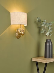 Dar Lighting Matt Gold Raul Wall Light - Image 1 of 6