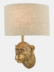Dar Lighting Matt Gold Raul Wall Light - Image 2 of 6