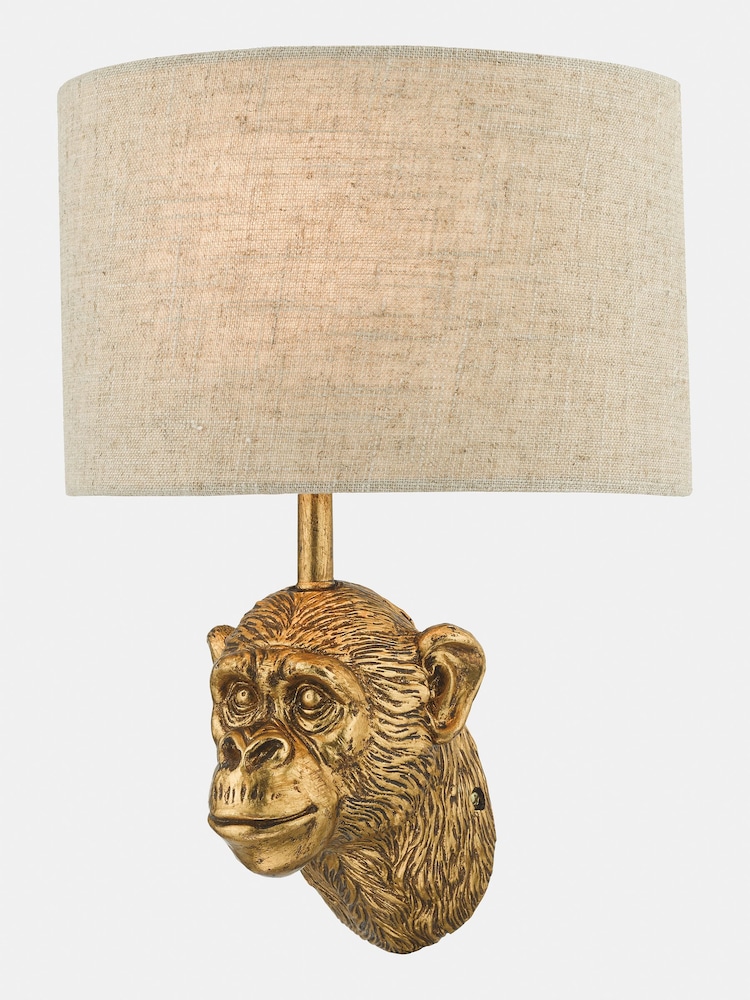 Dar Lighting Matt Gold Raul Wall Light - Image 2 of 6