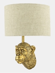 Dar Lighting Matt Gold Raul Wall Light - Image 3 of 6