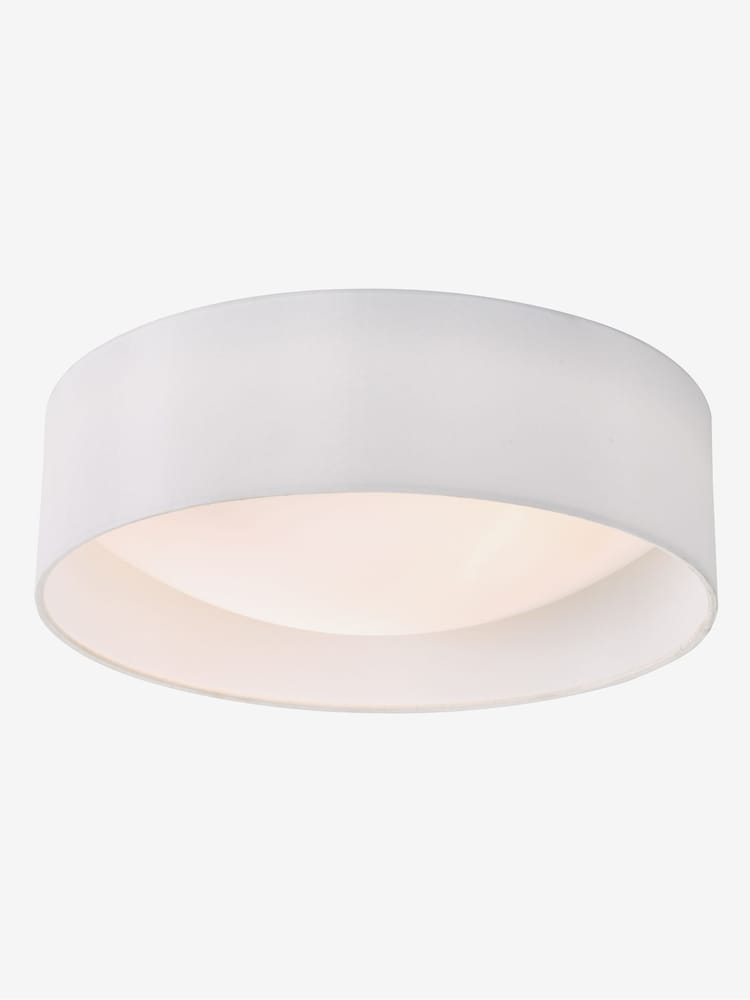 Dar Lighting White White Frosted Acrylic Nysa 2 Light Flush Ceiling Light - Image 2 of 4