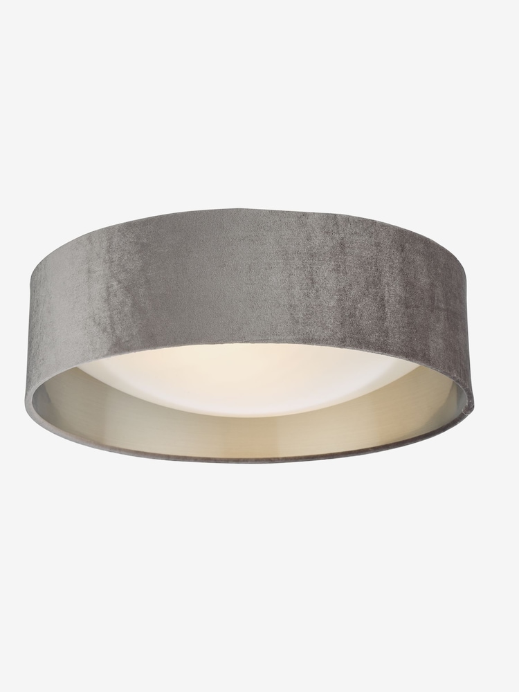 Dar Lighting Grey White Frosted Acrylic Nysa 2 Light Flush Ceiling Light - Image 2 of 4 Dar Lighting Grey White Frosted Acrylic Nysa 2 Light Flush Ceiling Light - Image 2 of 4
