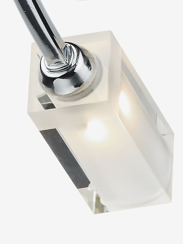 Dar Lighting Polished Chrome Glass Morgan 3 Light Semi Flush Ceiling Light - Image 3 of 3