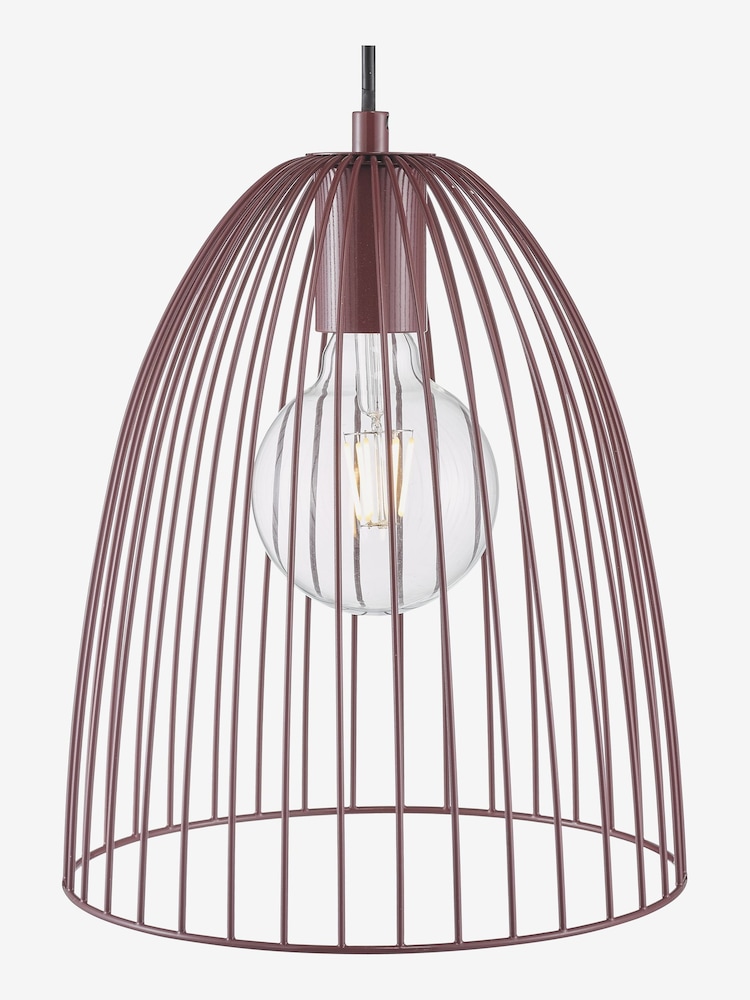 Dar Lighting Satin Purple Maya Pendant Ceiling Light - Image 3 of 3