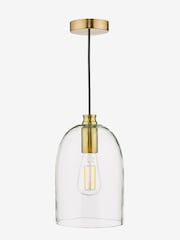 Dar Lighting Glass Satin Bronze Archie Pendant Ceiling Light - Image 3 of 4