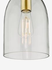 Dar Lighting Glass Satin Bronze Archie Pendant Ceiling Light - Image 4 of 4