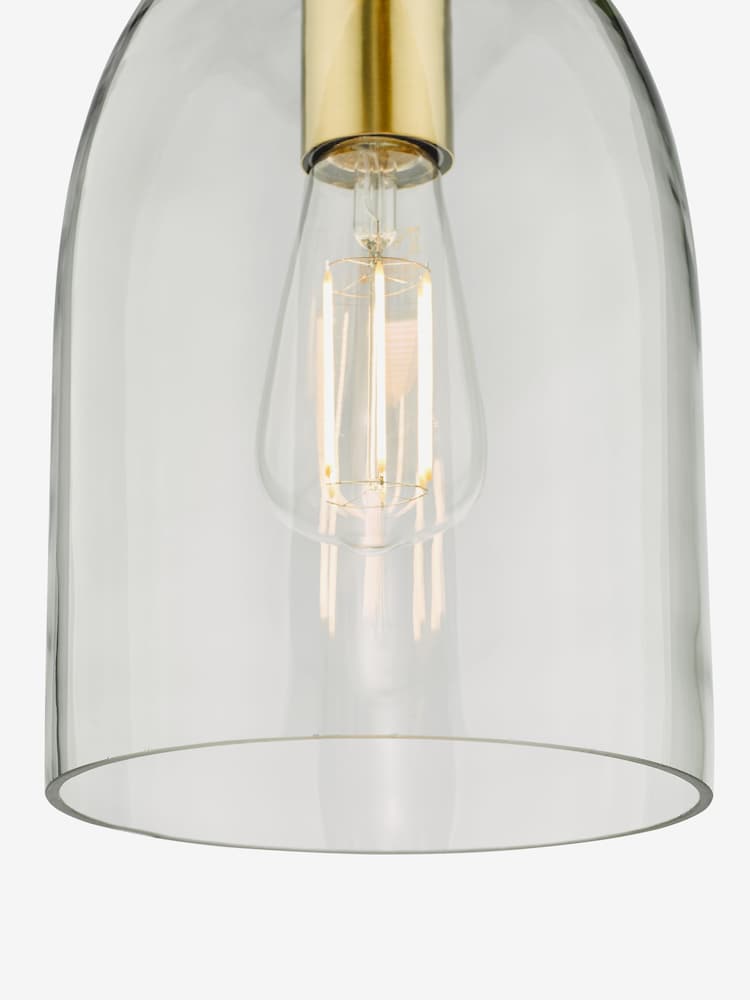 Dar Lighting Glass Satin Bronze Archie Pendant Ceiling Light - Image 4 of 4 Dar Lighting Glass Satin Bronze Archie Pendant Ceiling Light - Image 4 of 4