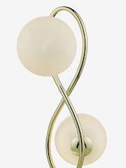 Dar Lighting Polished Gold Opal Glass Lysandra 2 Light Table Lamp - Image 5 of 5