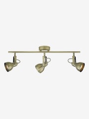 Dar Lighting Antique Brass Fothergill 3 Light Bar Spotlight - Image 1 of 2