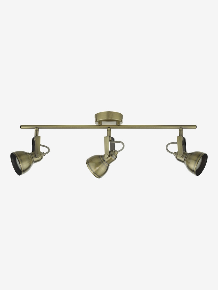 Dar Lighting Antique Brass Fothergill 3 Light Bar Spotlight - Image 2 of 2
