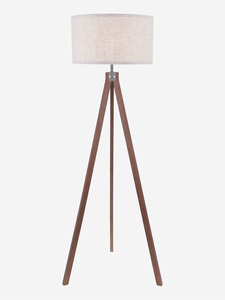 Dar Lighting Dark Wood Armitage Floor Lamp - Image 1 of 4