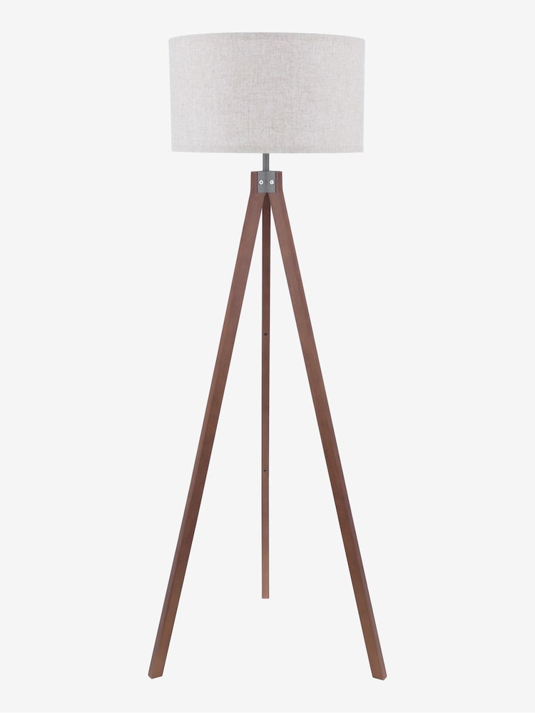 Dar Lighting Dark Wood Armitage Floor Lamp - Image 2 of 4