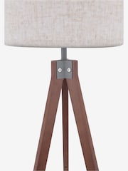 Dar Lighting Dark Wood Armitage Floor Lamp - Image 4 of 4