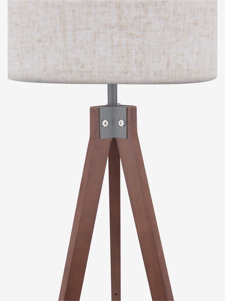 Dar Lighting Dark Wood Armitage Floor Lamp - Image 4 of 4