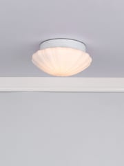 Dar Lighting Opal Glass Cafe Flush Ceiling Light - Image 1 of 5