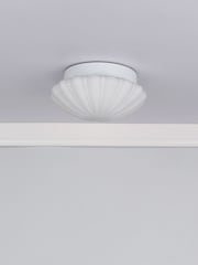 Dar Lighting Opal Glass Cafe Flush Ceiling Light - Image 2 of 5
